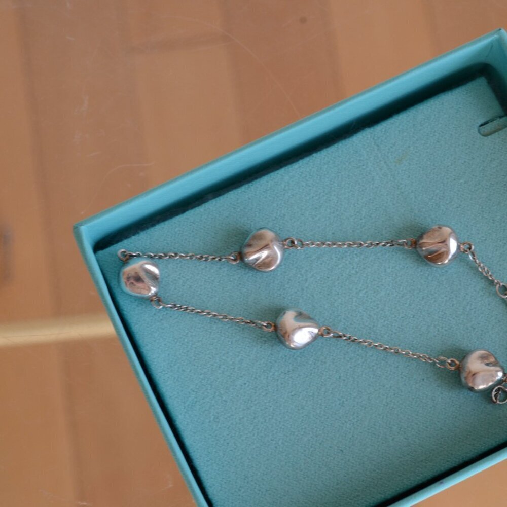 925 Sterling Silver 5 Bean Bracelet - Picture 5 of 8